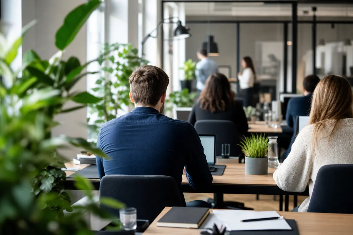 Team eines Dienstleistungsunternehmens bei der Arbeit
