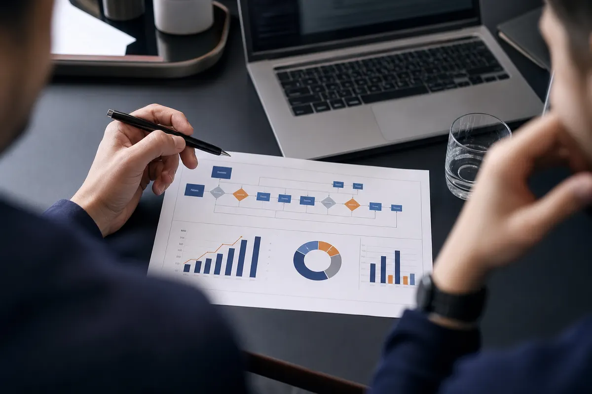 Analyse von Prozessdiagrammen und Kennzahlen am Schreibtisch
